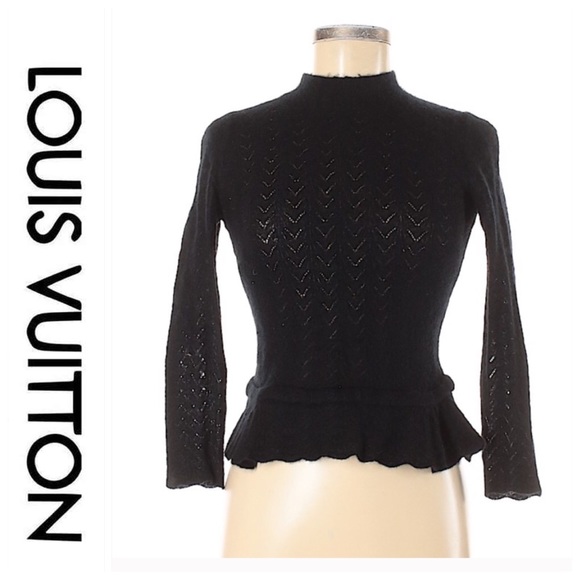 Louis Vuitton Sweaters - 💕SALE💕 Louis Vuitton Black 100% Cashmere Sweater